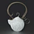 Bronze Base Decorative Teapot 3D model small image 1