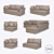 Versatile Modular Sofa CLAUDE 3D model small image 1