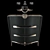 Elegant Wings Dresser 3D model small image 1