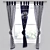 Plaid Kitchen Curtains 3D model small image 1