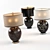 Pieter Adam PA 101 Siam: Exquisite Brass and Porcelain Pendant 3D model small image 2