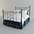 Customized Wrought Iron Bed 3D model small image 2