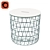 Kvistbro Table: White & Turquoise - 44cm/61cm, 42cm 3D model small image 2
