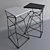 Sleek Metal Bar Stool 3D model small image 1