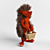 Adorable Hedgehog Mushroom Toy 3D model small image 1