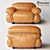 Elegant Sesann Armchair 3D model small image 1