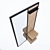 Sleek Mirror Metal Wall Decor 3D model small image 2