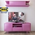 Modern Pink TV Stand & Wall Shelf 3D model small image 1