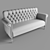 Liverpool Classic: Elegant Leather English Sofa 3D model small image 2