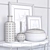 Luxury Console and Decor Set 3D model small image 3