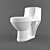 Sleek Flush Toilet Model 3D model small image 1