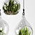 Elevated Suspended Glass Planter 3D model small image 2