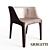 Elegant Satin and Leather Chair 3D model small image 1