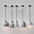 Industrial-Inspired Pendant Lamps Set 3D model small image 3