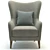 Elegant "JACKSON" Armchair by MARIE'S CORNER 3D model small image 1