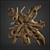 Teak Root Sculpture: Unique, Rustic Art 3D model small image 4