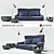 Modern Meridiani Duke Sofa - Sleek and Elegant 3D model small image 1