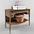 Retro Elegance: Vintage Bathroom Sink 3D model small image 1