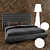 Chic Chocolat Bed Set 3D model small image 3