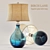 Azure Elegance Glass Table Lamp 3D model small image 1