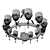 Elegant Masiero Nuare Pendant Light 3D model small image 3