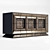 Antiqued Bronze Mirrored Cupboard 3D model small image 1