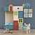 Eco-themed Children's Furniture Set 3D model small image 1