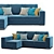 Modern Baxter Sofa 3D model small image 1