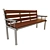 Modern Metal Benches 3D model small image 1