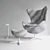 Fritz Hansen Egg Chair Set 3D model small image 3