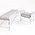 Sleek Metal Bench: Sutton House 3D model small image 3