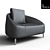 Luxurious Leolux Loveseat: Vol de Reve 3D model small image 1