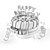 "Happy Birthday" Fondant Cake 3D model small image 2