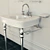 Elegant Rose Console Sink 3D model small image 2