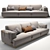 Bosc Duffle 3-Seater Sofa 3D model small image 2