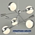 Elegant Ipanema Chandelier Set 3D model small image 1