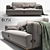 Bosc Duffle 2-Seater Sofa 3D model small image 1
