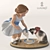 Lovable Lladro Kittys: Breakfast Bliss 3D model small image 1