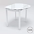 Convertible Glass Dining Table 3D model small image 2