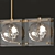Modern Hexagonal Chandelier & Sconces 3D model small image 3