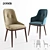 Connie Chair: Elegant Wood and Fabric Blend 3D model small image 1