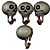 3D Skull Charm Pendant for Car Keychains & Toys 3D model small image 1