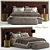 Elegant Vittoria Frigerio Bed 3D model small image 1