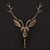 Elegant Deer Head Sculpture 3D model small image 1