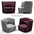 Elegant Frigerio Armchair 3D model small image 1