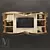 Glamorous Art Deco TV Frame 3D model small image 1