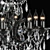 ChampaNero Crystal Pendant Light 3D model small image 2