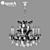 ChampaNero Crystal Pendant Light 3D model small image 3