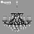 Elegant ChampaNero Osgona Crystal Chandelier 3D model small image 3