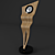 Curved Line Clock 3D model small image 1